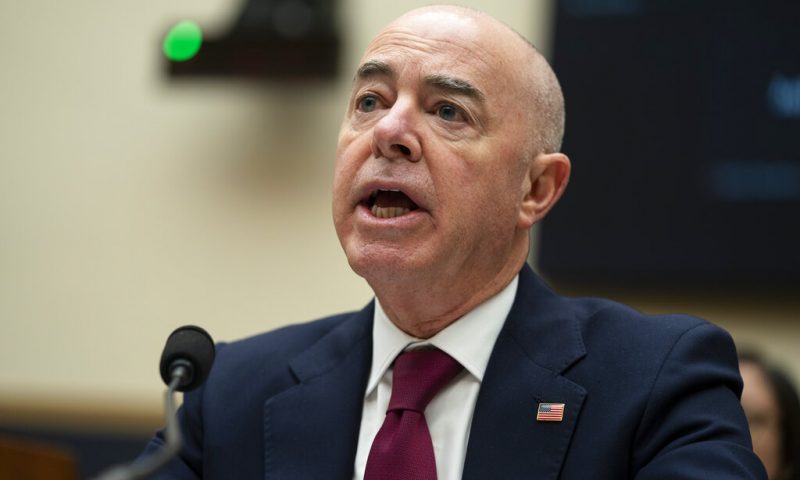 Homeland Security Secretary Alejandro Mayorkas testifies before the House Judiciary Committee, on Capitol Hill, Thursday, April 28, 2022, in Washington. (AP Photo/Evan Vucci)