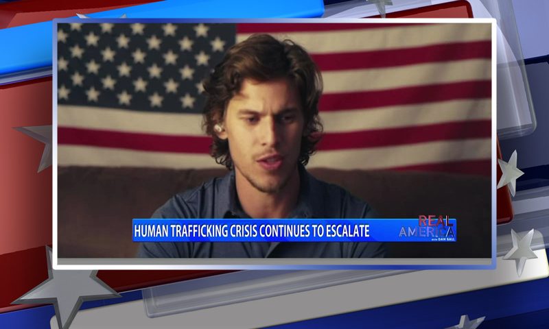 Video still from Ben Pauling's interview with Real America on One America News Network