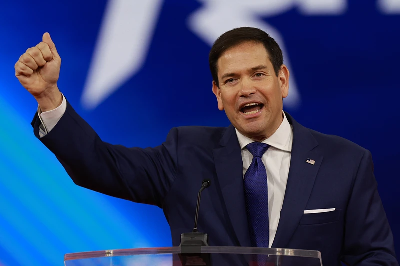 ORLANDO, FLORIDA - FEBRUARY 25: Sen. Marco Rubio (R-FL) speaks during the Conservative Political Action Conference (CPAC) at The Rosen Shingle Creek on February 25, 2022 in Orlando, Florida. CPAC, which began in 1974, is an annual political conference attended by conservative activists and elected officials. (Photo by Joe Raedle/Getty Images)