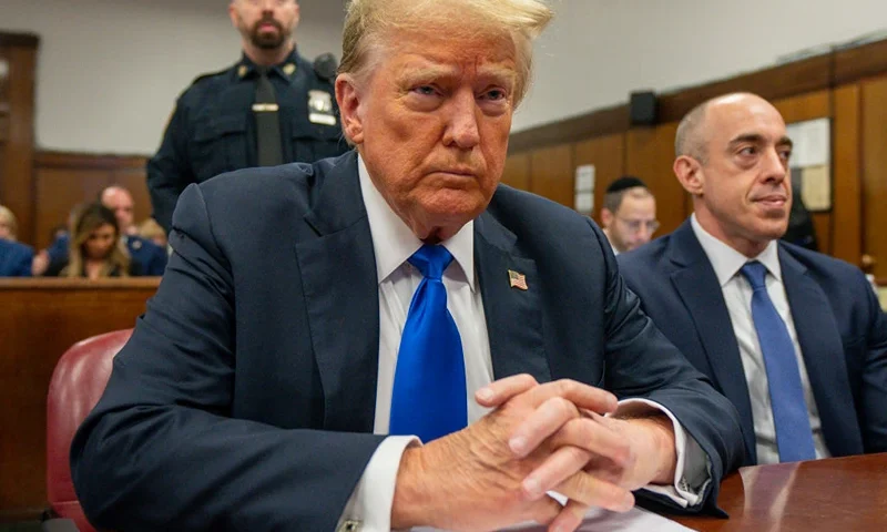 NEW YORK, NEW YORK - MAY 30: Former U.S. President Donald Trump appears in court for his hush money trial at Manhattan Criminal Court on May 30, 2024 in New York City. Judge Juan Merchan gave the jury instructions, and deliberations are entering their second day. The former president faces 34 felony counts of falsifying business records in the first of his criminal cases to go to trial. (Photo by Steven Hirsch-Pool/Getty Images)