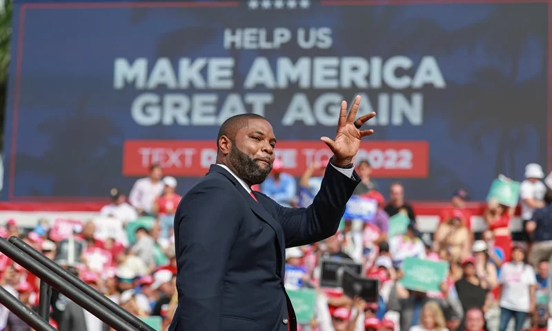U.S. Rep. Byron Donalds (R-FL) attends a campaign rally for former President Donald Trump at the Trump National Doral Golf Club on July 09, 2024 in Doral, Florida. Trump continues to campaign across the country. (Photo by Joe Raedle/Getty Images)
