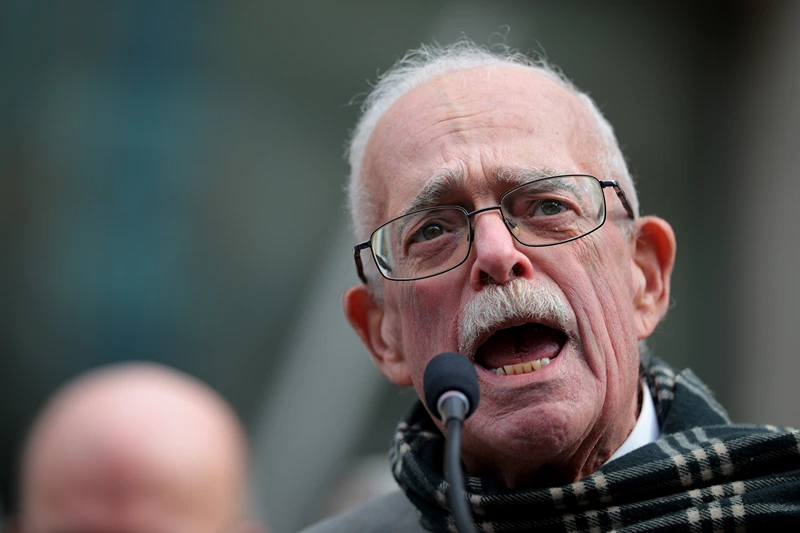U.S. Rep. Gerry Connolly (D-VA) speaks at a press conference outside of USAID headquarters on February 03, 2025 in Washington, DC. Elon Musk, tech billionaire and head of the Department of Government Efficiency (DOGE), said in a social media post that he and U.S. President Donald Trump will shut down the foreign assistance agency. (Photo by Kayla Bartkowski/Getty Images)